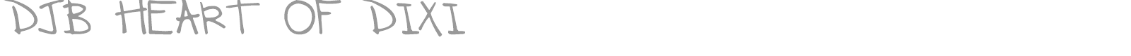 DJB Heart Of Dixi font preview